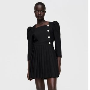 Zara NWTs Box Pleat Blazer Dress